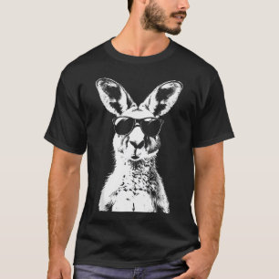 Lustiges Tier Känguru mit Sonnenbrille T-Shirt