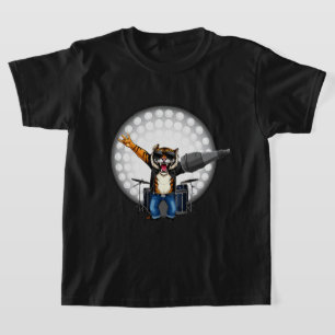 Lustiges Tiermusik-Geschenk Cooler Tiger Rocktän T-Shirt