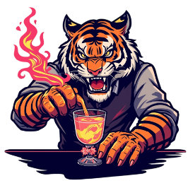 Lustiges Tiger-Bartender-T-Shirt | Geschenk für Ba T-Shirt