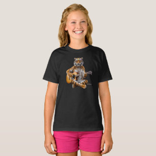 Lustiges Tiger-Rockstar-Kinder-T-Shirt T-Shirt
