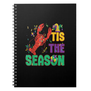 Lustiges Tis The Season Mardi Gras Flusskrebs Notizblock