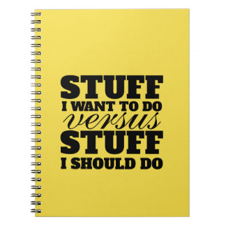 Lustiges To-Do-Liste Notizbuch Gelb Notizblock