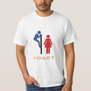 Lustiges Toiletten-Zeichen T-Shirt