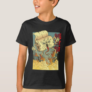 Lustiges Toilettenpapier-Monster im japanischen St T-Shirt