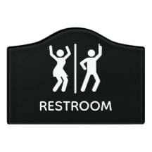 Lustiges Toilettenschild Tanzparty Badezimmerschil