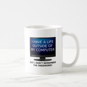 Lustiges Trinkgefäß Lebenspasswort Tasse