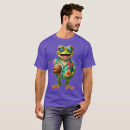 Lustiges Tropenfrosch-Hawaiian-Shirt Grafik T-Shir T-Shirt