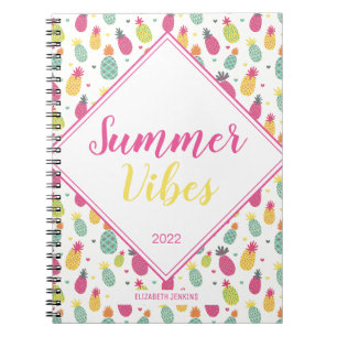 Lustiges tropisches Ananas-Muster Sommer-Vibes-Zit Notizblock