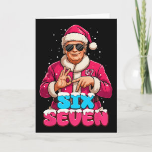 Lustiges Trump 67 Meme Kostüm Six Seven Weihnachte Karte