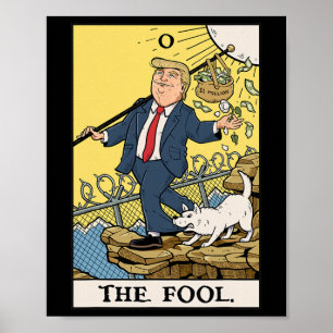 Lustiges Trump Der Narr Tarotkarten-Shirt Lustiges Poster