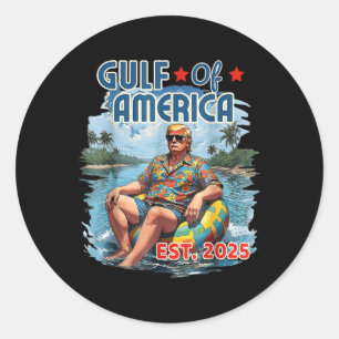 Lustiges Trump-Shirt Golf Von Uns Amerika Est 2025 Runder Aufkleber