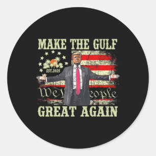 Lustiges Trump-Shirt Mach den Golf wieder großarti Runder Aufkleber