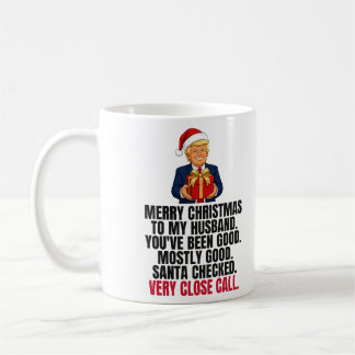 Lustiges Trump-Weihnachtsgeschenk für Ehemann Kaffeetasse