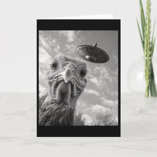 Lustiges Truthahn-Selfie-Ufo-Thanksgiving  Karte