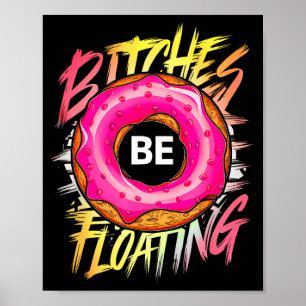 Lustiges Tubing es Schwimmender Sommer Float Poster