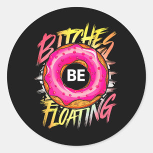 Lustiges Tubing es Schwimmender Sommer Float Runder Aufkleber