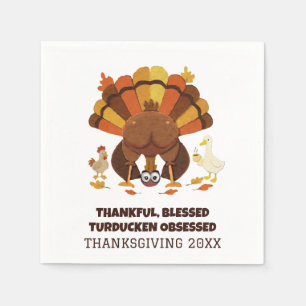 Lustiges Turducken-Erntedankfest Serviette