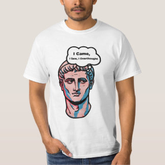 Lustiges Überdenken Römische Statue Pop Art T-Shir T-Shirt