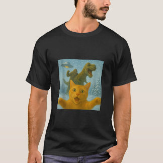 Lustiges überrascht erschrockenes Katzenselfie T R T-Shirt