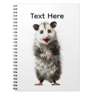 Lustiges überrascht schockiertes Opossum Notizblock
