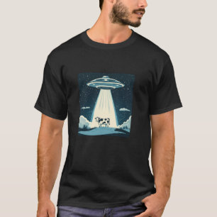 Lustiges UFO strahlt Kuh hoch Kostüm für Aliens un T-Shirt