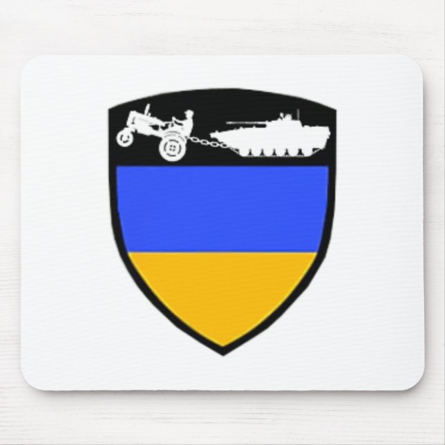 Lustiges Ukraine-Bauer-Traktor-Schlepptank-Meme  Mousepad (Vorne)