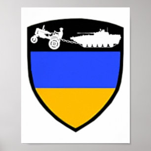 Lustiges Ukraine-Bauer-Traktor-Schlepptank-Meme Poster