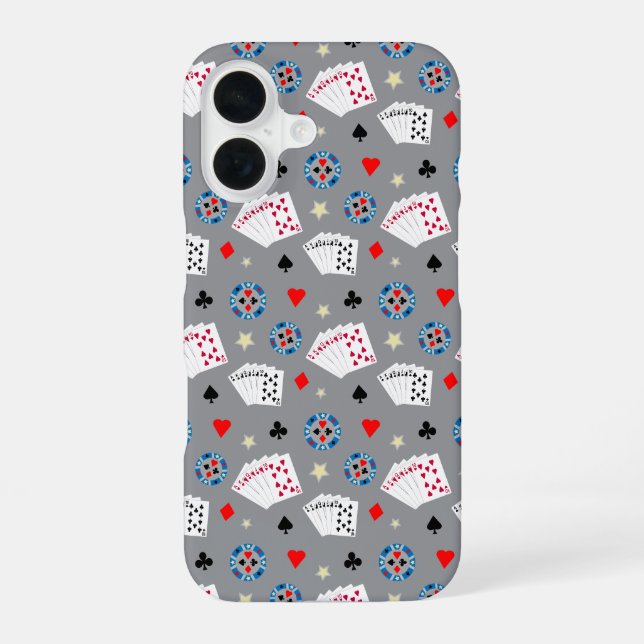 Lustiges und Fancy Poker iPhone 16 Hülle (Rückseite)