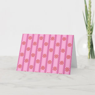 Lustiges und Fancy Rosa Weihnachts-Pfefferminz-Bon Einladung