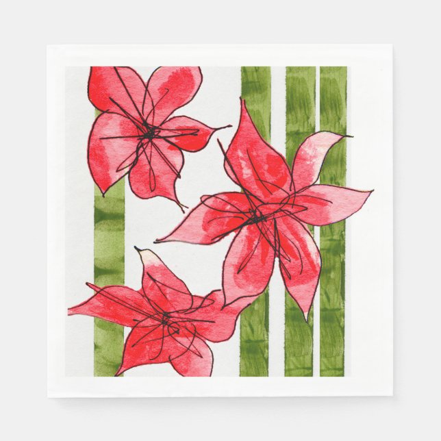 LUSTIGES UND FESTLICHES PAPIERTUCH SERVIETTE (Vorderseite)