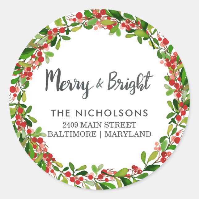 Lustiges und helles Skript | Ferien-Rücksendeadres Runder Aufkleber (Vorderseite)