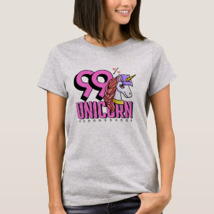 Lustiges und süßes Tier mit Hut 99 Prozent Einhorn T-Shirt
