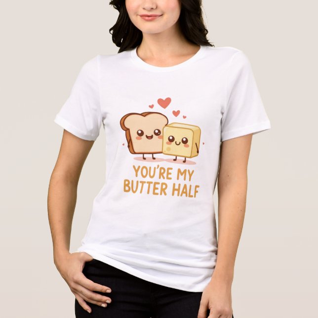 Lustiges und süßes Valentinstagsgeschenk Tri-Blend Shirt (Vorderseite)