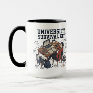 Lustiges "Universitäts-Überlebenskit" für College- Tasse