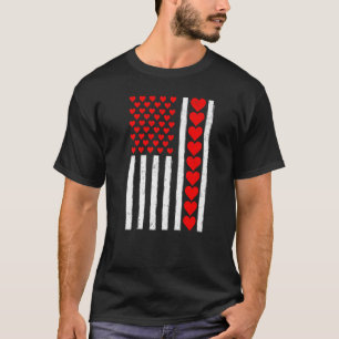 Lustiges US-Flaggen-Herz zum Valentinstag mit Dist T-Shirt