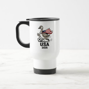 Lustiges USA 2026 patriotisches Gans Meme Design Reisebecher