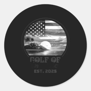 Lustiges Usa Amerika Shirt Golf Von Us Amerika Est Runder Aufkleber