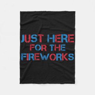 Lustiges Usa-Feuerwerk Paar Nur Hier Für Das Feuer Fleecedecke