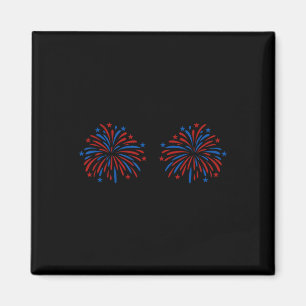 Lustiges Usa-Feuerwerk Paar Nur Hier Für Das Feuer Magnet