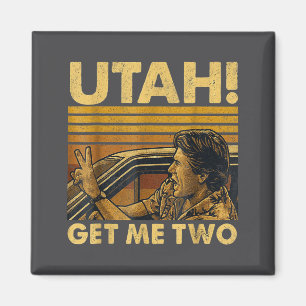 Lustiges Utah Holt Mich Zwei Vintage-Zitat Grafik Magnet