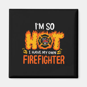 Lustiges Valentinsgeschenk Feuerwehrmanns Frau Ich Magnet