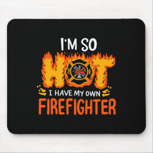 Lustiges Valentinsgeschenk Feuerwehrmanns Frau Ich Mousepad