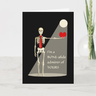 Lustiges Valentinstag-Skelett, echter Verehrer Karte