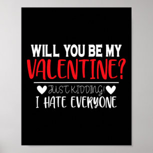 Lustiges Valentinstag Wirst du mein Valentin sein Poster