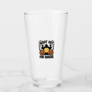 Lustiges Vampir-Shirt mit spookigem Kürbis-Nacht-K Glas