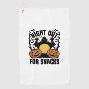 Lustiges Vampir-Shirt mit spookiger Kürbis-Nacht-K Golfhandtuch