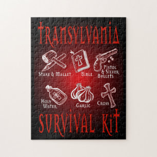 Lustiges Vampir-Transsilvanien-Überlebenskit  Puzzle