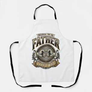 Lustiges Vater-Faust-Anstoßen Vintage-Gravur-Shirt Schürze