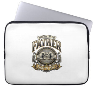 Lustiges Vater Faustschlag Vintage Gravur Shirt De Laptopschutzhülle