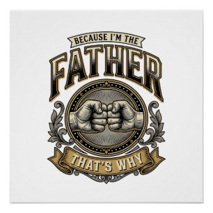 Lustiges Vater Faustschlag Vintage Gravur Shirt De Poster